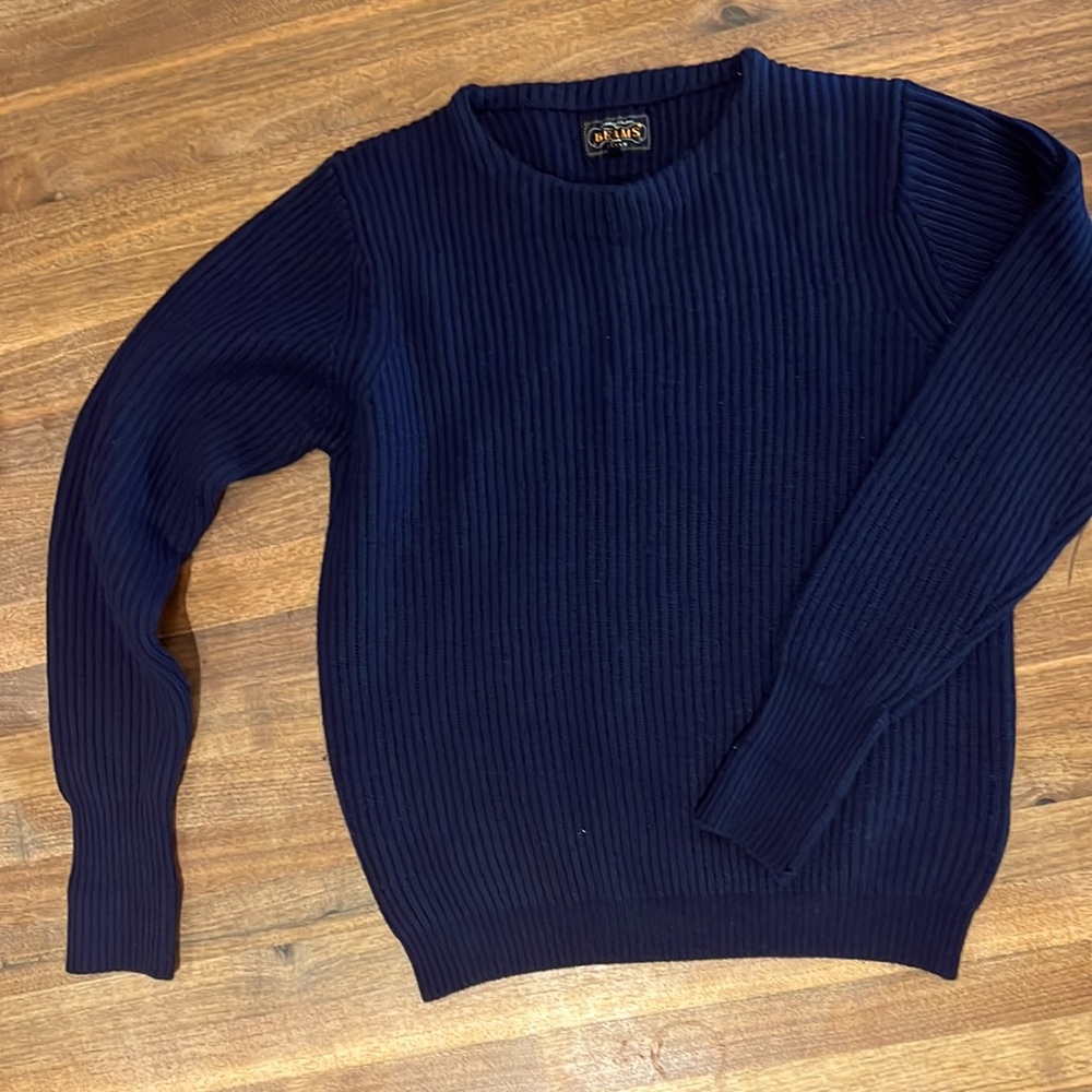 Beams+ Navy Sweater